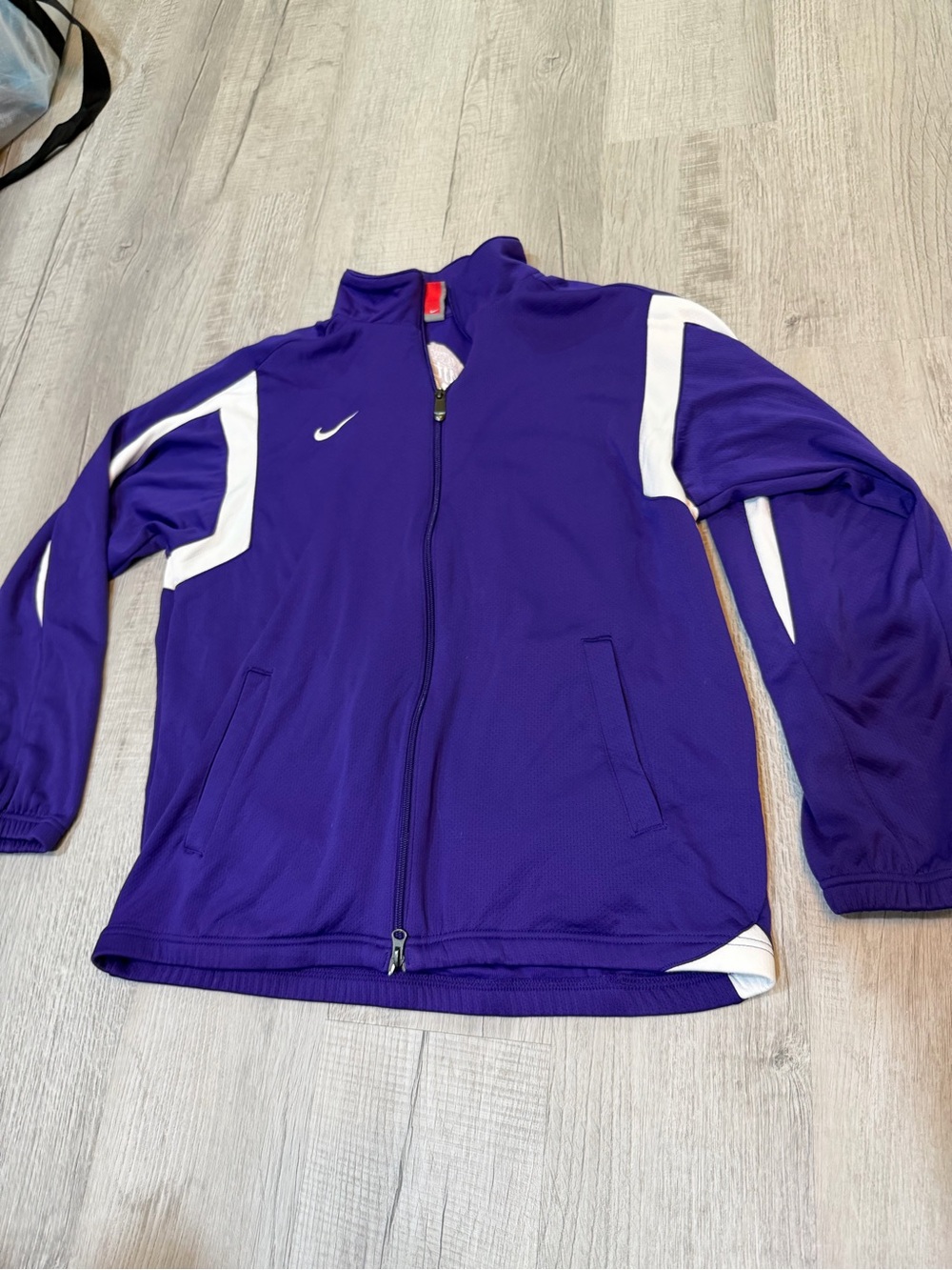 Nike Purple Performance Full-Zip Jacket with White Panels